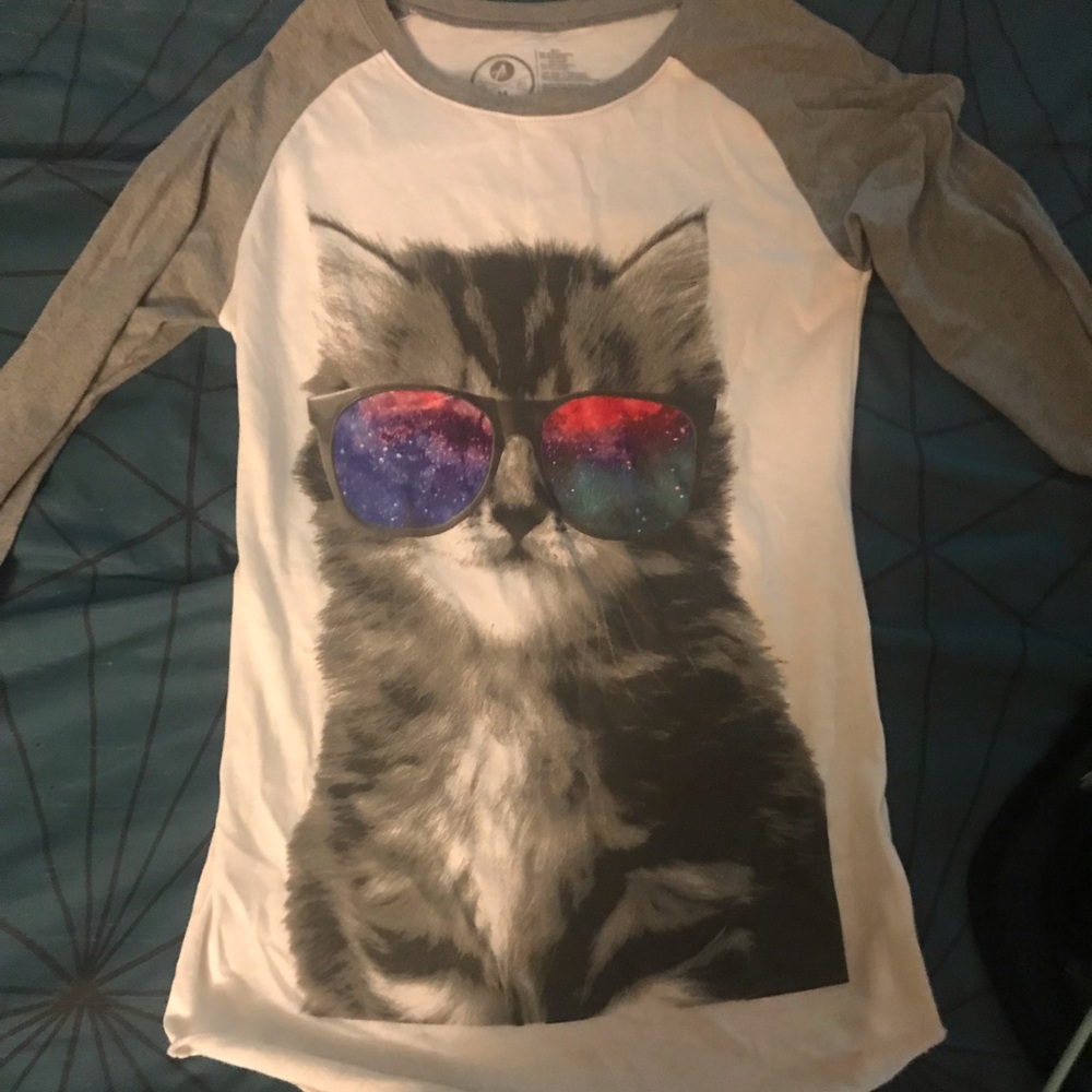 Cat baseball tee